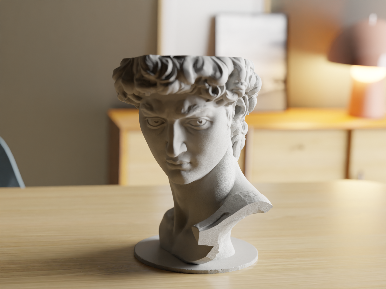 David by Michelangelo Vase detalj — unik design, handgjord
