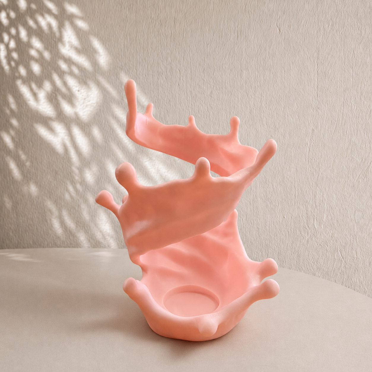 Milk Splash LED Candle Holder detalj — unik design, handgjord