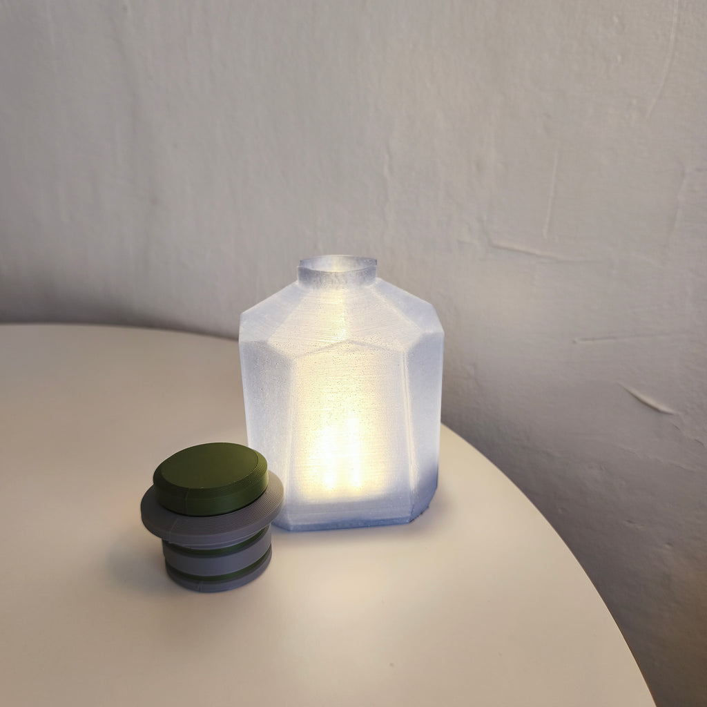 Gaming Potion Lamp detalj — unik design, handgjord