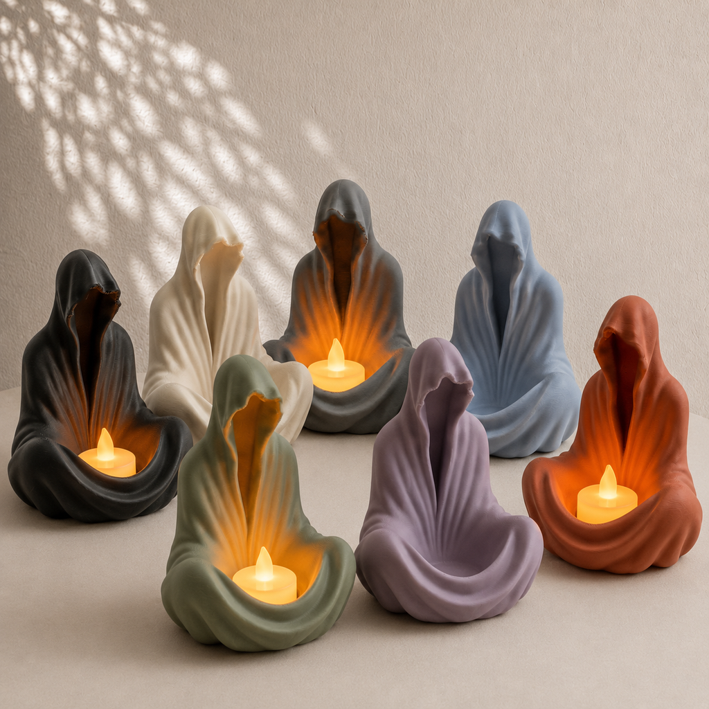 Hooded LED Candle Holder — Ljuslykta från Skenloft, handgjord i Sverige
