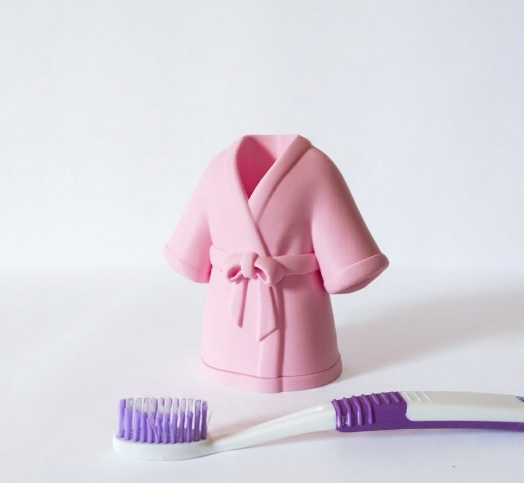 Robe Toothbrush Holder detalj — unik design, handgjord