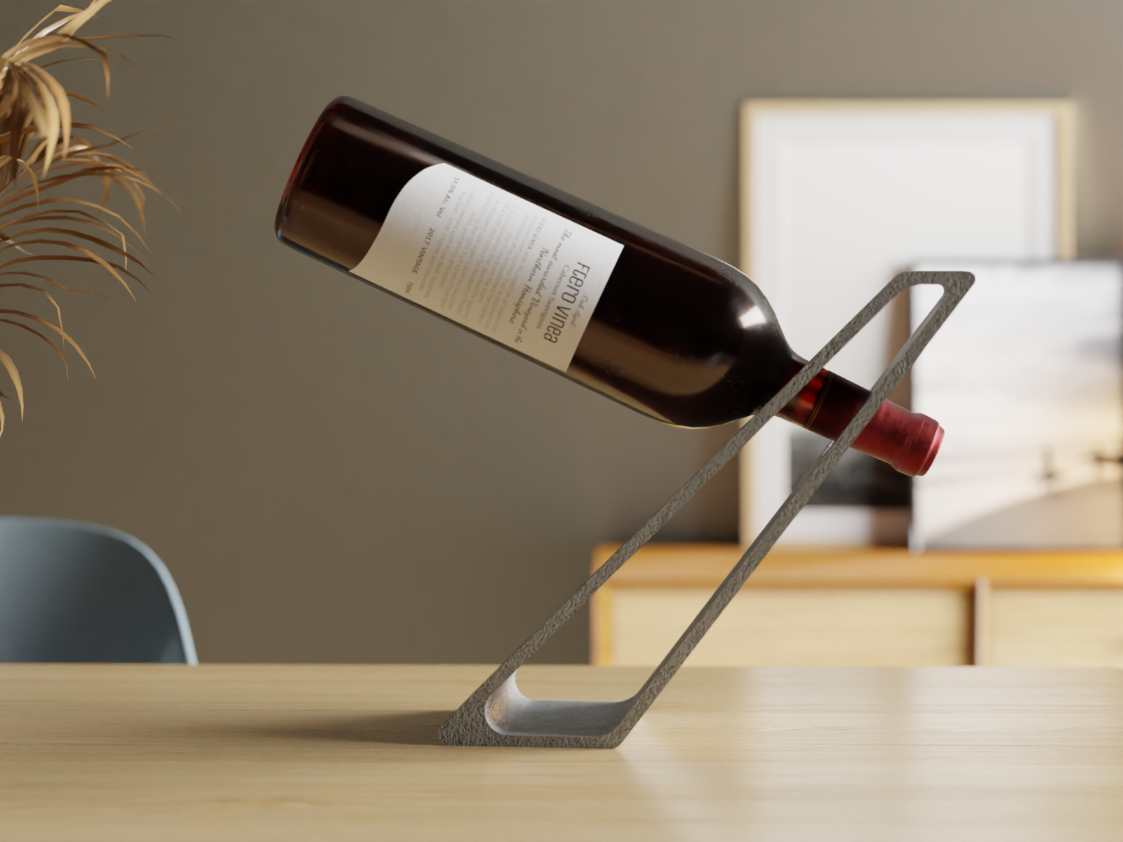LevitaVin Wine Holder detalj — unik design, handgjord