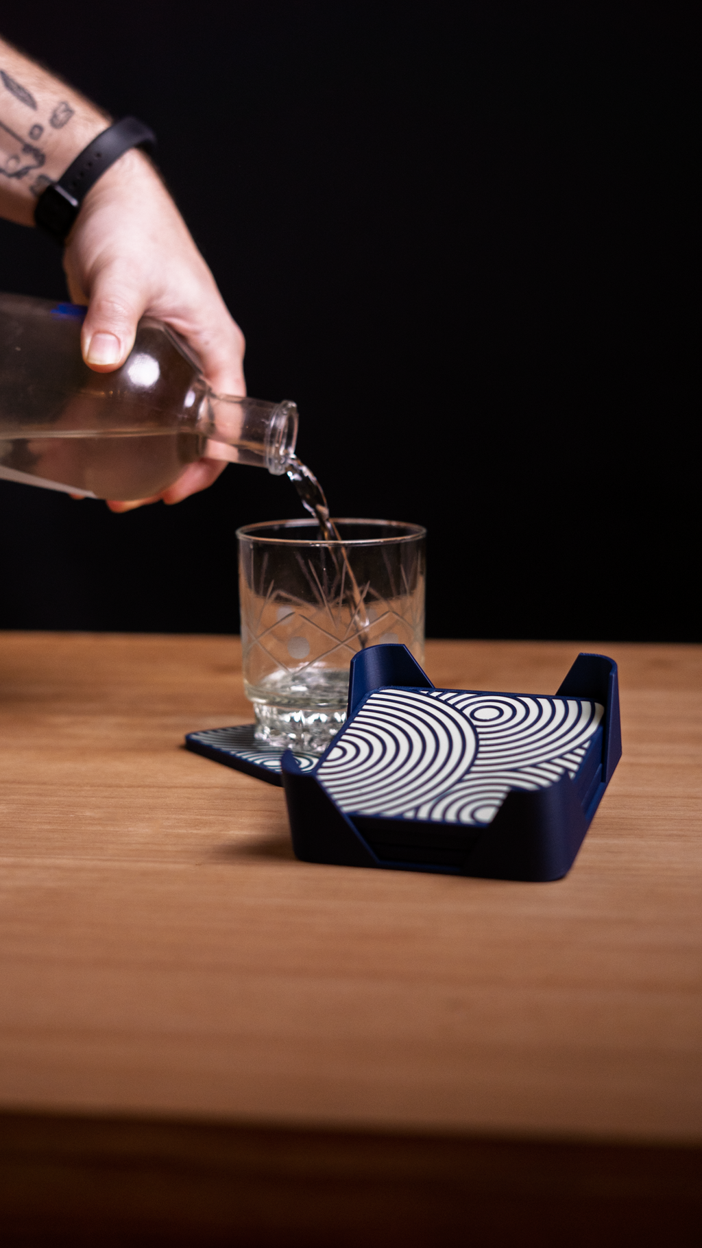 Concentric Square Coasters — vy 5, Glasunderlägg Skenloft